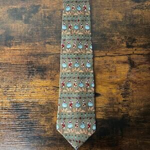 Croft & Borrow Luau Tiki Necktie Hawaii Hula Dancers 100% Silk Tie Made in USA